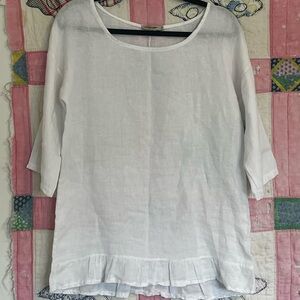 Elegant White Women's Tunic Top
